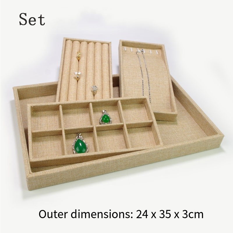 Elegant Linen Jewelry Display  - Jewelry Making Organizer 评论和价格
