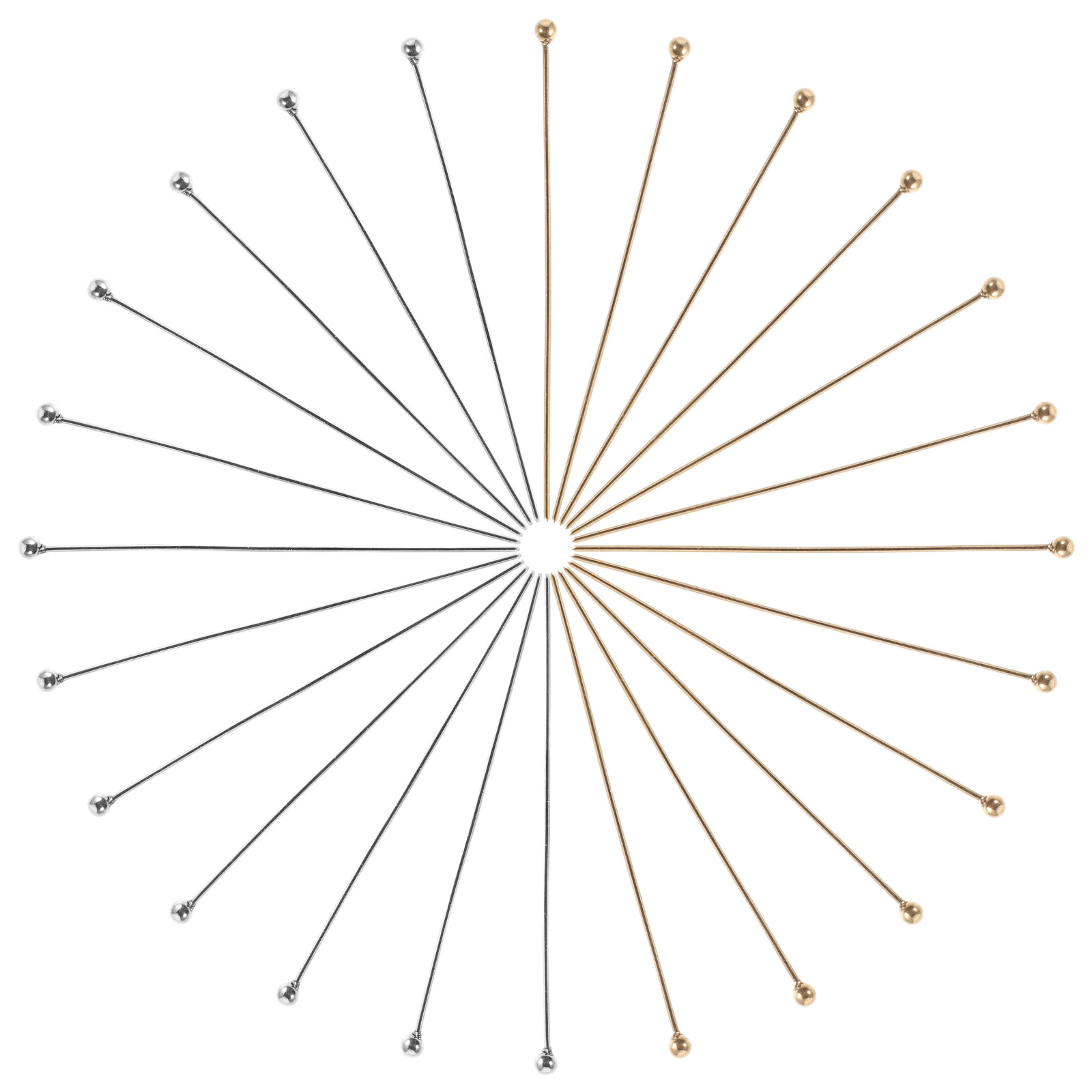 100Pcs Stainless Steel Ball He - Jewelry Making Head Pins 评论和价格
