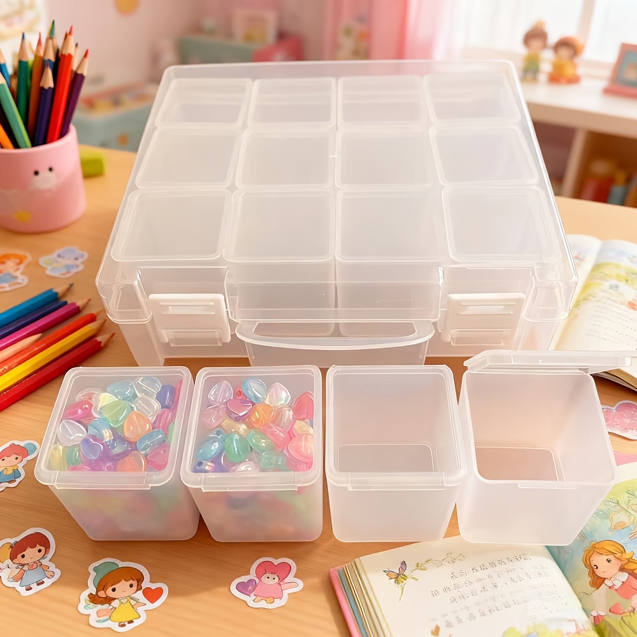 12-Grid Large Capacity Plastic - Jewelry Making Organizer 评论和价格