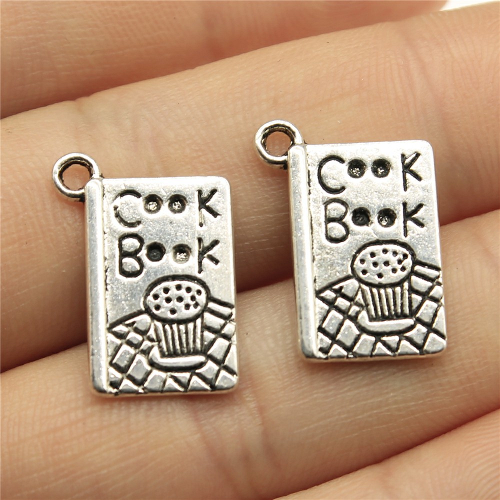 WYSIWYG 10pcs 17x11mm Cook Boo - Jewelry Making Guide Book 评论和价格