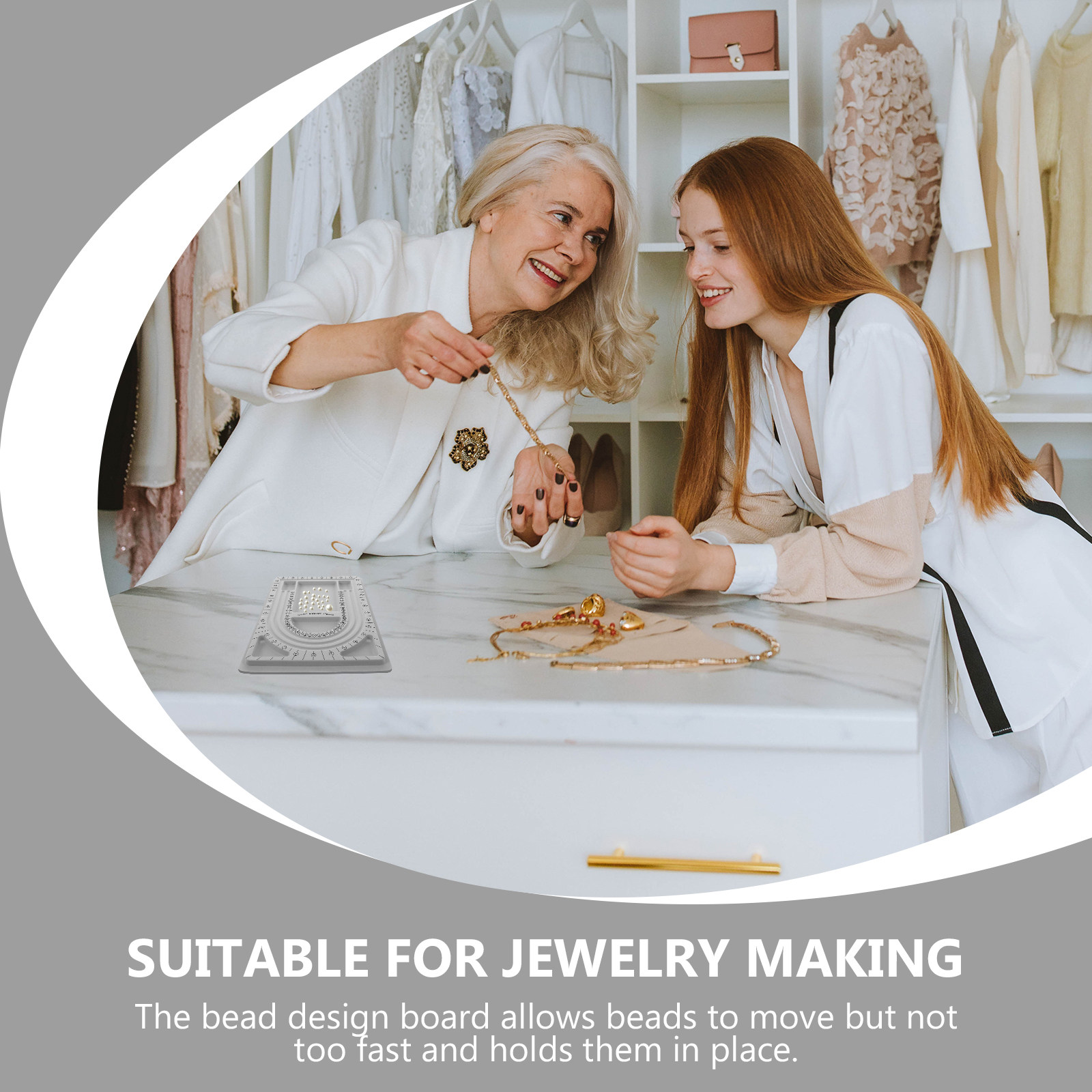 2Pcs Bead Design Board Jewelry - Jewelry Making Organizer 评论和价格