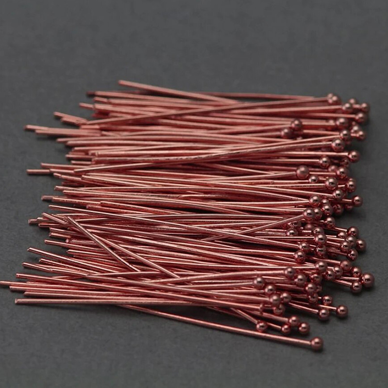 14K Rose Gold Filled Ball Head - Jewelry Making Head Pins 评论和价格
