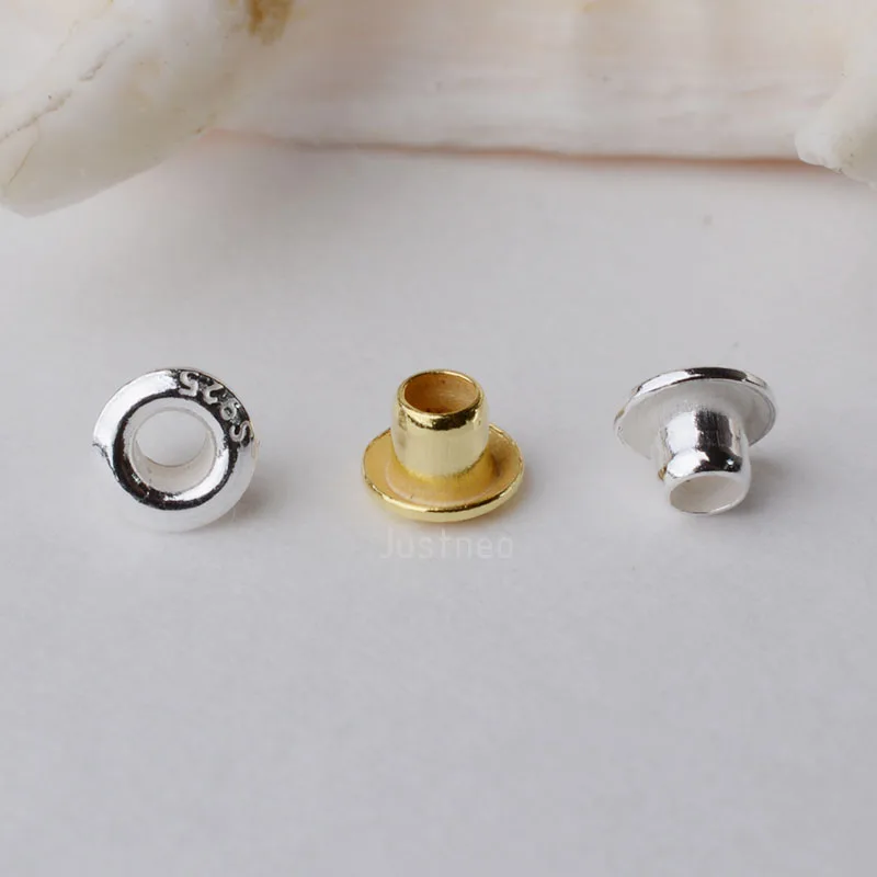 925 Sterling Silver Grommet Ey - Jewelry Making Rivets 评论和价格