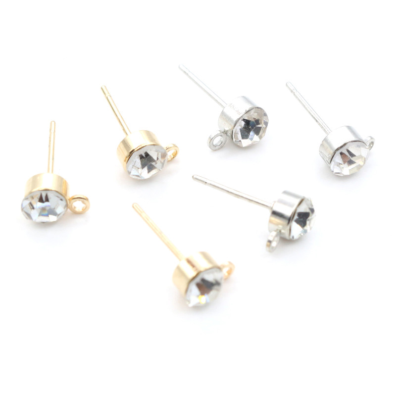 50pcs Stud Earrings Pins with  - Jewelry Making Basics 评论和价格